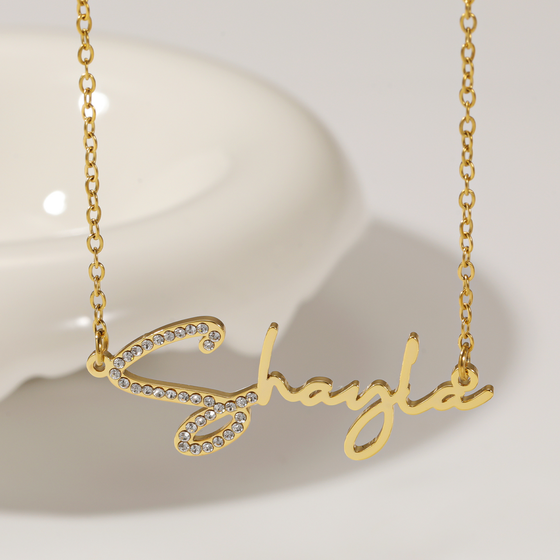 Luxe Iced Letter Name Necklace