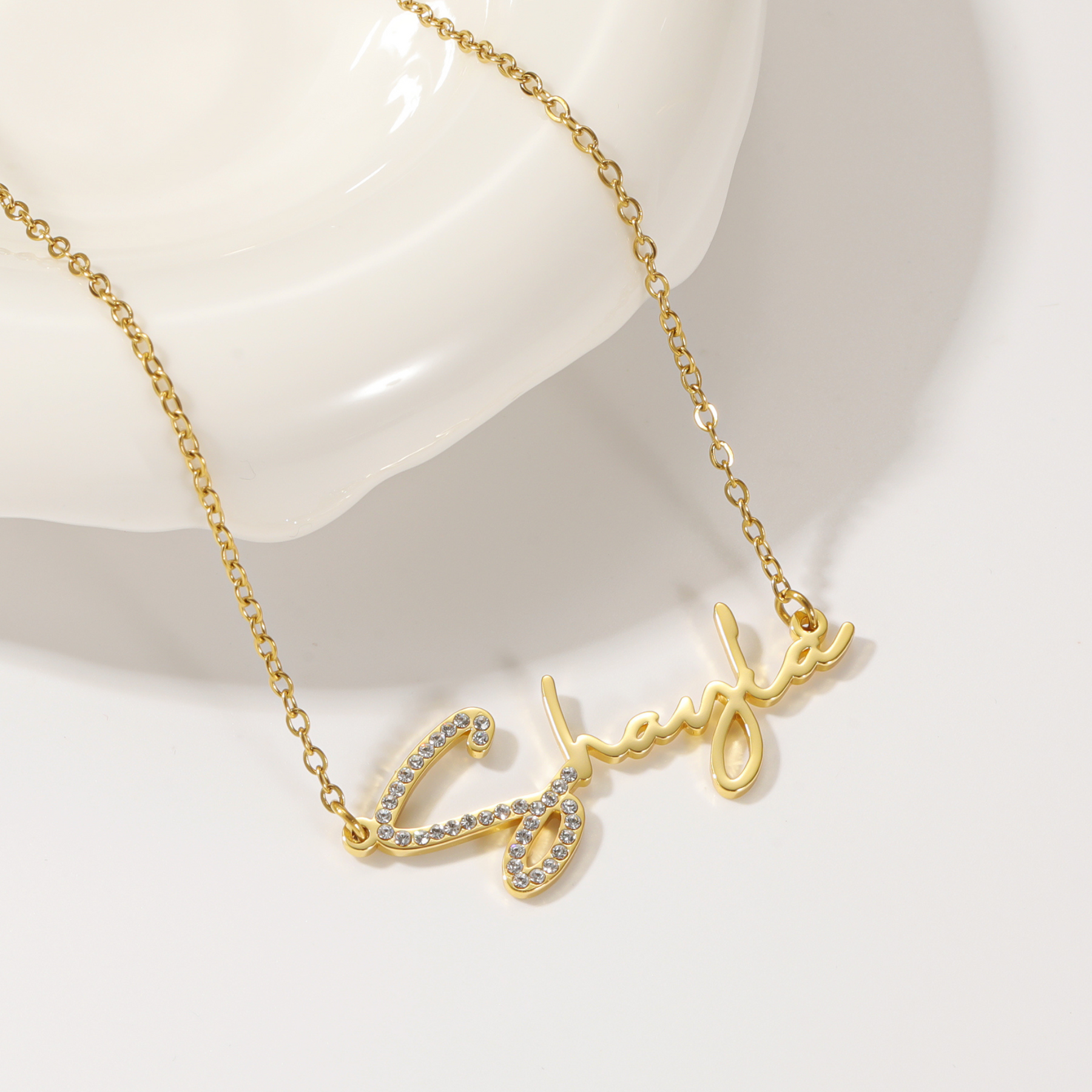 Luxe Iced Letter Name Necklace